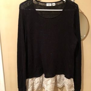 Black Sweater with Lace
